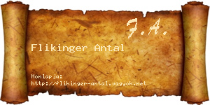 Flikinger Antal névjegykártya